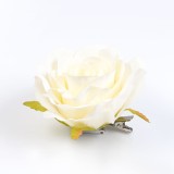 Agrafa de par trandafir alb