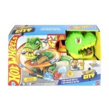 Set de joaca Hot Wheels City - Statia de pompieri si batalia cu T-Rex