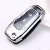 Husa Cheie Auto FORD TPU+PC SILVER Cheie Briceag (Ford Ranger, Ford Puma) AutoProtect KeyCars, Oem