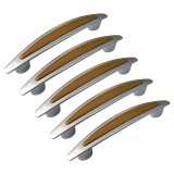 Cumpara ieftin Set 5 Manere din plastic, 2101-01, lungime 130 mm, distanta gauri 96 mm, stejar