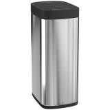 HOMCOM Coș de gunoi automat pentru bucătărie 50 L, coș cu senzor de mișcare, funcționează pe baterii, 26,5x35,5x68 cm, argintiu | Aosom Romania