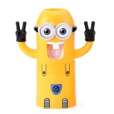 Cumpara ieftin Set Dispenser Automat de Pasta de Dinti si Suport pentru Periute Minions - Montare Usoara pe Perete, Fara Gaurire, Oem