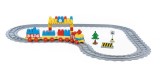Set de constructie cu trenulet DOLU, 89 piese, pentru copii 18 luni+