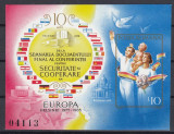 Cumpara ieftin Romania 1985 - 10 ANI CSCE HELSINKI - Colita Nedantelata MNH, Nestampilat