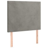 Cumpara ieftin Tablie de pat gri deschis 80x5x118/128 cm catifea