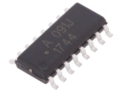 Optocuplor SMD 4 Canale Amplificator Izolat 2.5kV SO16-W foto