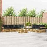 vidaXL Set de canapele de exterior 8 pcs Alb și antracit 3390152