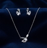 Cumpara ieftin Set din Argint 925 , zPearl Initial N, - Colier E i Cercei cu Zirconiu E i Perla