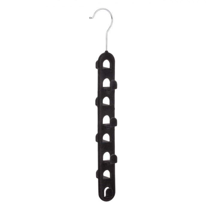 Umeraș Velur, 8 Locuri, Negru, 39.5 cm