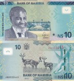 Namibia 10 Dolari 2015 UNC Bancnota Africa - Colectie