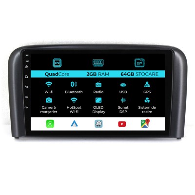 Navigatie Dedicata Volvo S80 (1998-2006), 9Inch, 2Gb Ram, 64Gb Stocare, Carplay foto