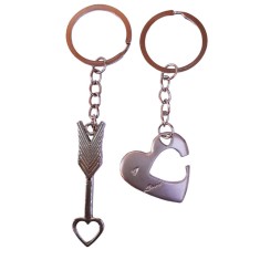Set 2 brelocuri pentru Chei, Geanta sau Ghiozdan, Inima cu sageata, 14BRL