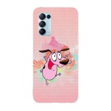 Husa compatibila cu Oppo A54 5G model Happy Courage the cowardly dog, Silicon, TPU, Viceversa, Transparent, Carcasa