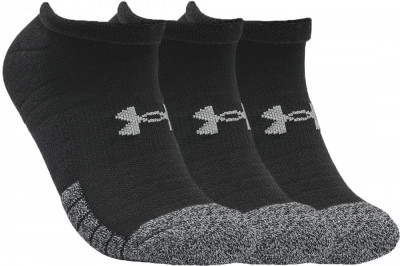 șosete Under Armour HeatGear No Show Socks 3-Pack 1346755-001 negru foto