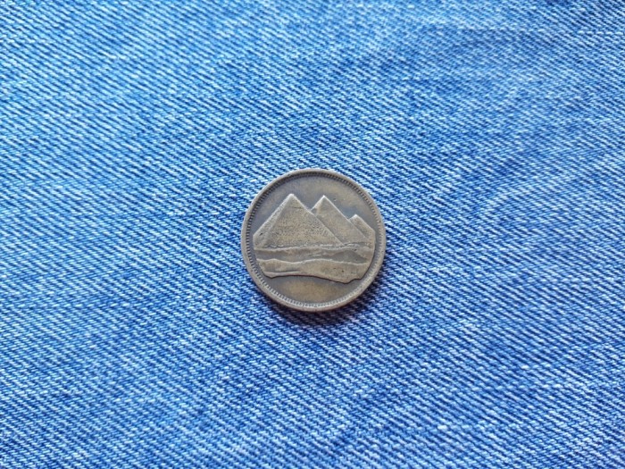 1c - 5 Piastres 1984 Egipt Piastri moneda - Piramide