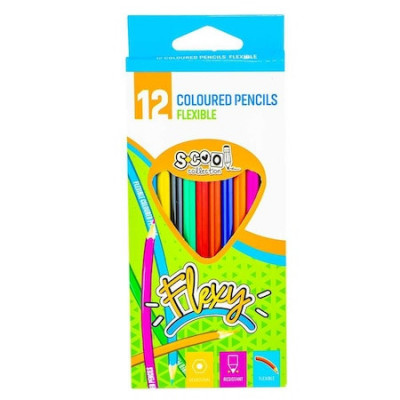 Creioane color, flexibile, 12 culori/set - S-COOL foto