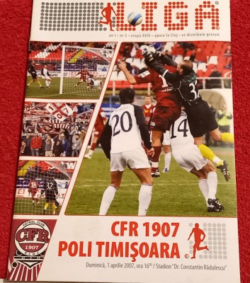 Program meci fotbal CFR 1907 CLUJ - POLI TIMISOARA (01.04.2007) foto