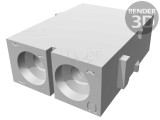 Conector HDC modul tată cu şurub 2 pini Han-Modular