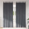 VidaXL Perdele cu perdele 2 pcs Gri deschis 140 x 260 cm Catifea 4107297