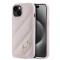 Husa pentru iPhone 15 Plus / iPhone 14 Plus - Karl Lagerfeld Diagonal Quilted Script (KLHCP15MPQDSMGP) - Pink