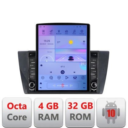 Navigatie BMW Seria 3 E90 G-095 ecran tip TESLA 9.7&quot; cu Android Radio Bluetooth Internet GPS WIFI 4+32GB DSP 4G Octa C CarStore Technology