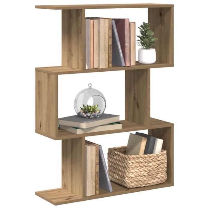 vidaXL Bibliotecă/separator 3 nivel stejar artizanal 70x24x97 cm lemn 858119