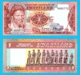Swaziland (pick 1) 1 Lilangeni 1974 UNC serie: H890772; Haremul regelui