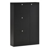 HOMCOM mobilier pentru hol cu ușă pentru pantofi modern din lemn negru 80x24x120cm