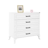 Cumpara ieftin Comoda Adore Country, 4 sertare, Alb, 90 x 89 x 45 cm