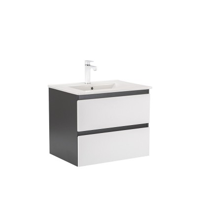 Dulap inferior Vario Forte 60 cu lavoar antracit-alb foto