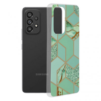 Techsuit - Marble Series - Samsung Galaxy A53 5G verde foto