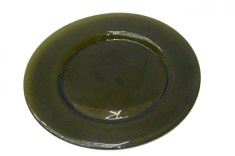 2 Farfurii decorative din sticla verde, Elegan?a subtila pentru mese rafinate foto