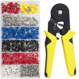 Cumpara ieftin Set cleste sertizare si cutie cu 1800 conectori electrici tip tub capat izolati pentru cabluri multifilare AWG 0.5-10 mm &sup2;