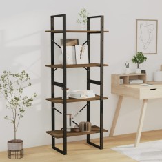 vidaXL Bibliotecă cu 4 niveluri stejar maro 60x30x140 cm lemn compozit foto