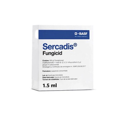 Sercadis 1,5 ml, fungicid sistemic, BASF, fainare (vita de vie, mar, par), rapan (mar, par) foto