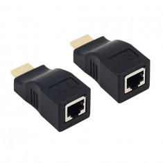 1 Set 30m HDMI / RJ45 amplificator extensie booster TX/RX 3D Full HD1080P