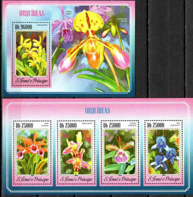 SAO TOME PRINCIPE 2014, Flora, serie neuzata, MNH foto