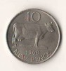 SV * Ballivie Insvle Degernere / Insula GUERNSEY * UK 10 NEW PENCE 1968 * AUNC +, Europa, Nichel