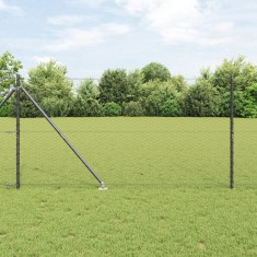 vidaXL Set de Gard Set de 2 Gri Metal 25 x 1.2 m Rezistent
