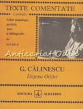 Enigma Otiliei - G. Calinescu, Editura Albatros, 1983, Lyceum, Studiu Literar
