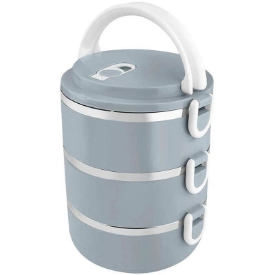 Cutie termoizolanta, sufertas, pentru transport alimente, 3 piese, 1.5&amp;nbsp;L, albastru, Magic Home foto