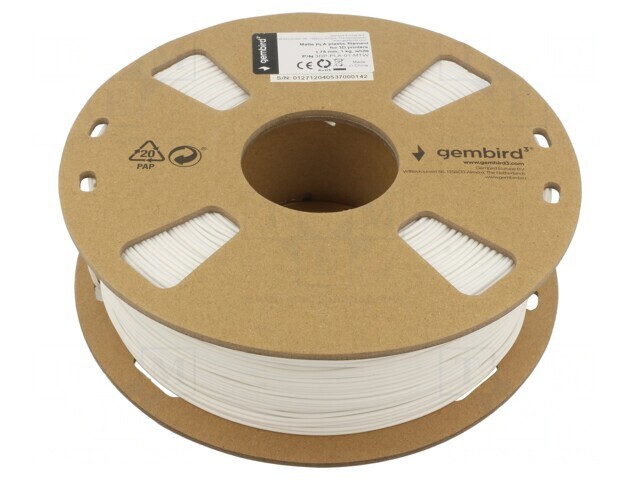 Filament PLA-MATT 1,75mm Alb 1kg