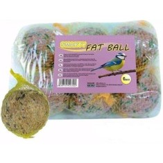 Bulgări grăsime &amp; seminte pt păsări 90 g/6 buc