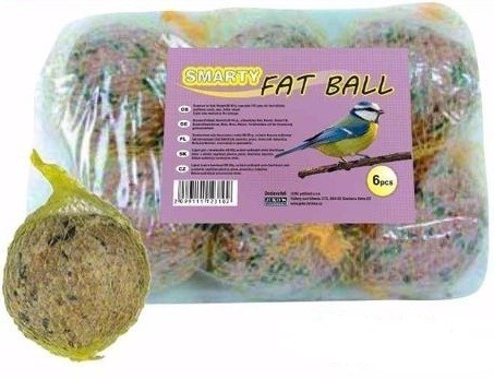 Bulgări grăsime &amp; seminte pt păsări 90 g/6 buc