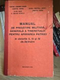 MANUAL DE PREGATIRE MILITARA GENERALA A TINERETULUI PENTRU APARAREA PATRIEI IN CICLURILE II, III SI IV DR INSTRUIRE