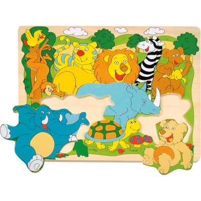 Puzzle din lemn - Animale africane foto