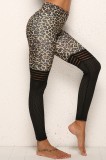 CL598-99 Colanti yoga-fitness cu talie inalta si imprimeu leopard