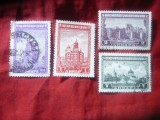 Serie mica Serbia 1942 Ocupatia germana - Manastiri - 4 val. stampilate