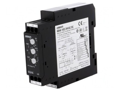 Releu Monitorizare Tensiune 24V SPDT K8AK-VS2 foto