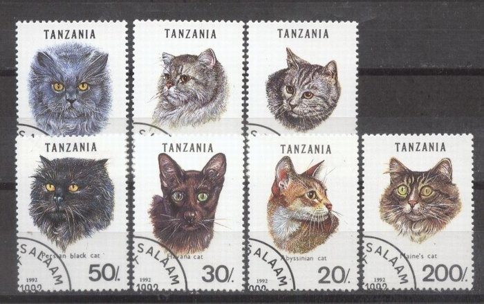 Tanzania 1992 Cats used DE.128